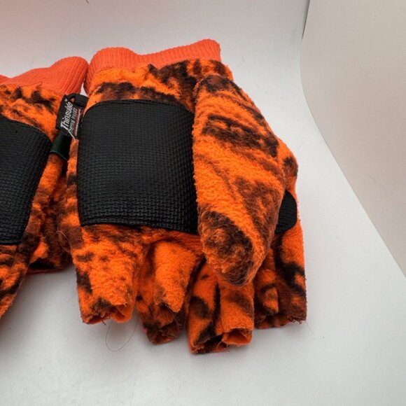 Whitewater Outdoors Orange fleece gloves one size Fingerless Shooting Mitten 62 - Picture 4 of 4